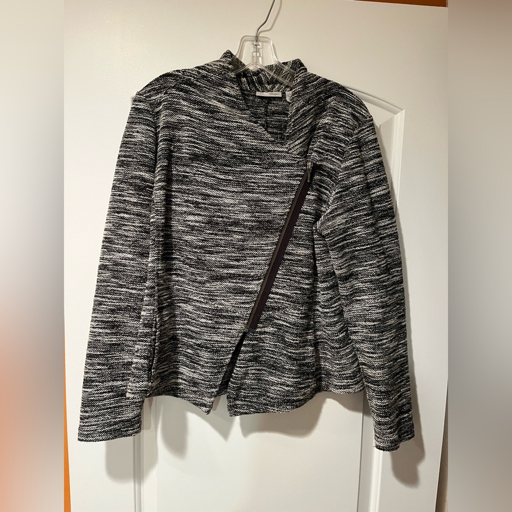 Halogen Black and White Marled Jacket sz Large
